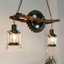 GobekUsa Gear Industrial Chandelier Pendant Lamp for Cafe Bar Restaurant