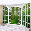 GobekUsa 3D Landscape Window Wall Tapestry Nordic Style Home Decoration Painting