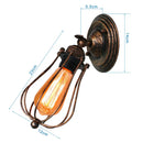 GobekUsa Adjustable Industrial Wall Light Rustic Wire Metal Cage Sconce