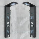 GobekUsa LED Light Shower Faucet System: Rainfall, Massage Jets, Waterfall Panel with Temperature Control