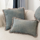 GobekUsa Denim Fringed Cushion Cover 45x45cm Square for Home Sofa Bed Decoration