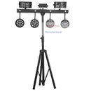 GobekUsa 4-in-1 LED Light Stand: Par, Derby, Strobe, Wash, Laser Effects - Ideal for Bars & Discos