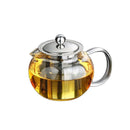 GobekUsa Glass Teapot with Stainless Steel Infuser, Clear Borosilicate, Heat Resistant, Flower Tea Pot