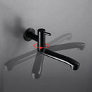 GobekUsa Black Stainless Steel Swivel Kitchen Faucet 360 Degree Rotation Wall Mounted