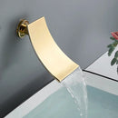 GobekUsa Gold Rainfall Shower System with Wall Mount Mixer Tap Set