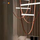 GobekUsa Glass Tube Pendant Light for Living Room Restaurant Villa Stairwell