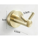 GobekUsa Brushed Gold Stainless Steel Robe Hook Wall Mounted Bathroom Hardware Hanger