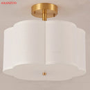 GobekUsa Copper Acrylic Ceiling Lights Modern Living Room Decor Bedroom Lamps