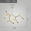 GobekUsa Gold LED Chandelier: Modern Nordic Lighting Fixture for Indoor Decor.
