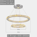 GobekUsa Crystal LED Pendant Chandelier, Modern Nordic Ceiling Lamp for Living and Dining Room