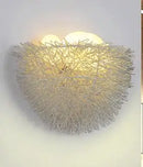 GobekUsa Bird's Nest LED Wall Lamp with 3D Birds Art - Decorative Novelty Wall Light