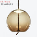 GobekUsa Hemp Rope Knot Pendant Lights - Suspendu Glass Hanging Lamp