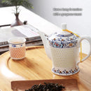GobekUsa Blue White Porcelain Tea Set Kungfu Teaware Green Puer Tea Cup Pot Teatime Set