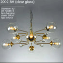 GobekUsa Gold Glass Ball Chandelier LED Lighting for Living Room, Kitchen, Bedroom