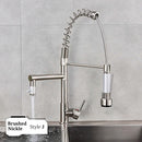 GobekUsa Brass Kitchen Faucet Spring Swivel Spout Hot Cold Water Mixer Taps