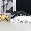 GobekUsa Black Panther Resin Geometric Statue Decor Ornament