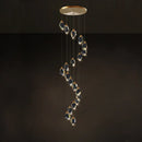 GobekUsa Crystal Stone Copper Chandelier - LED Postmodern 2025 Lighting for Staircase