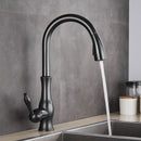 GobekUsa Gold Swivel Spout Kitchen Faucet with Pull Down Sprayer