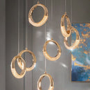 GobekUsa Gold LED Pendant Light - Elegant Adjustable Chandelier for Indoor Home decor