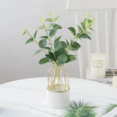 GobekUsa Eucalyptus Leaves Artificial Plants for Home Wedding Decor & Outdoor Christmas Wreaths