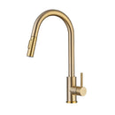 GobekUsa Brushed Gold Pull Out Kitchen Faucet - SUS 304 Stainless Steel