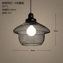 GobekUsa Industrial Birdcage Chandelier: Retro Iron Net Hanging Lamp for Creative Home Lighting