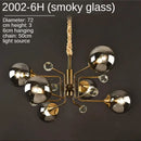 GobekUsa Gold Glass Ball Chandelier LED Lighting for Living Room, Kitchen, Bedroom