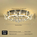GobekUsa Elegant Butterfly Flower Crystal Ceiling Lamp for Romantic Home Decor