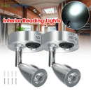 GobekUsa LED Spot Reading Light 2pcs DC12V 3W 6000K Cold White for RV Caravan Camp Boat