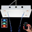 GobekUsa LED Luxury Ceiling Embedded Shower Head Rainfall Colorful Bathroom Showers 304SUS