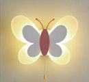 GobekUsa Butterfly Girl Room Lamp Creative Cartoon Children Energy-Saving Bedside Lamp