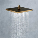 GobekUsa Antique Brass 8-inch Square Rainfall Shower Head - Premium Brass Top