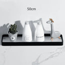 GobekUsa Black Glass Bathroom Shelf Corner Rack, Aluminum Cosmetic Shelf for Shower Room