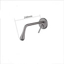 GobekUsa Brushed Gold Basin Faucet, Hot & Cold Mixer Tap, In-Wall Water Drop Faucet
