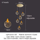 GobekUsa Attic Crystal Chandelier for Living Room Dining Room Stair Lamp