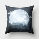 GobekUsa Cartoon Planet Astronaut Moon Rocket Pillow Case 45x45cm Square Cushion Cover