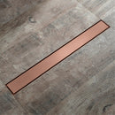 GobekUsa 60cm Rose Gold Bathroom Floor Drain Strainer, Deodorant Conceal Shower Drain