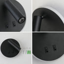 GobekUsa Adjustable 10W Wall Light Sconce Lamp with Switch - Hotel Bedroom Study Reading