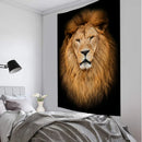 GobekUsa Lion World Tapestry Hanging Cloth Home Decor Fabric Art Wall Hanging