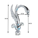 GobekUsa Golden Swan Crystal Handle Basin Faucet - Deck Mount Luxury Bathroom Mixer