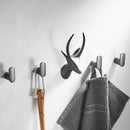 GobekUsa Gun Grey Robe Hooks: Wall Mount Towel Hanger for Bathroom, Clothes, Hat, Coat