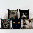 GobekUsa Cute Cat Sofa Cotton Linen Cushion Cover Pillowcase Home Decor Pillow