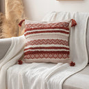 GobekUsa Boho Jacquard Cushion Cover in Blue Yellow Black Woven for Home Decor
