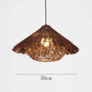 GobekUsa Chinese Rattan Pendant Lights Hand-woven Straw Hat Lampshade Ceiling Chandelier