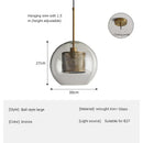 GobekUsa Glass Ball LED Pendant Lamp for Modern Nordic Bedroom Kitchen Living Room Lighting