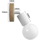 GobekUsa LED Wood Wall Sconce Modern E27 Base Fixture for Aisle Lighting