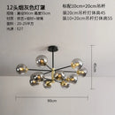 GobekUsa Glass Ball LED Chandelier - Modern Indoor Lighting Fixtures for Living Room & Bedroom