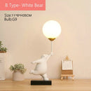 GobekUsa Bear Moon Lamp with G9 Bulb for Children's Bedroom