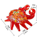 GobekUsa Crab Glass Figurines: Handblown Art Animals Collectible Sculpture Ornaments