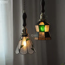 GobekUsa Glass Copper Pendant Light with Wood Knob Switch: Modern Nordic LED Hanging Lamp
